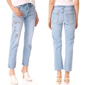 NWT Current/Elliott Jeans High Rise Embroidery